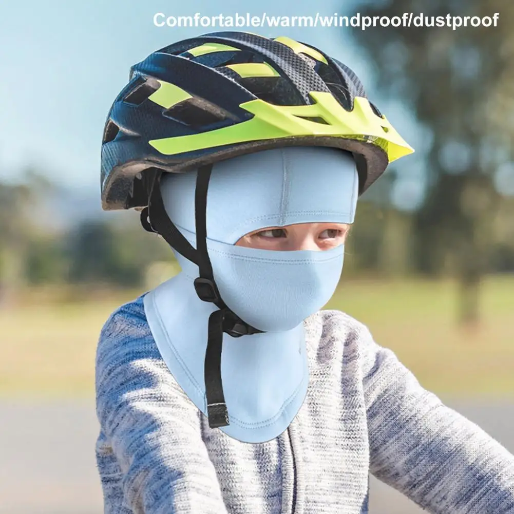 Kids Balaclava Winter Warm Fleece Ski Mask Windproof Thermic Full Face Shield Boys Girls Riding Cap Scarf Cycling Helmet Lining