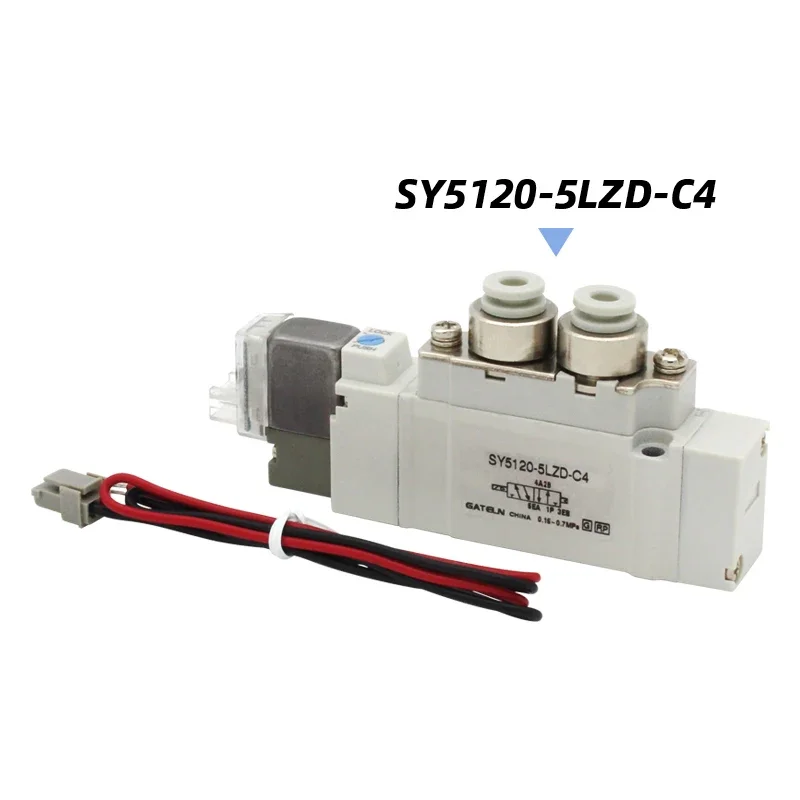 SMC Type haute qualité 5 port 2 Électrovanne SY3120 SY5120 SY7120-4LZD/5LZD/6LZD Normale Fermée Interne Pilote Tournesol Valve