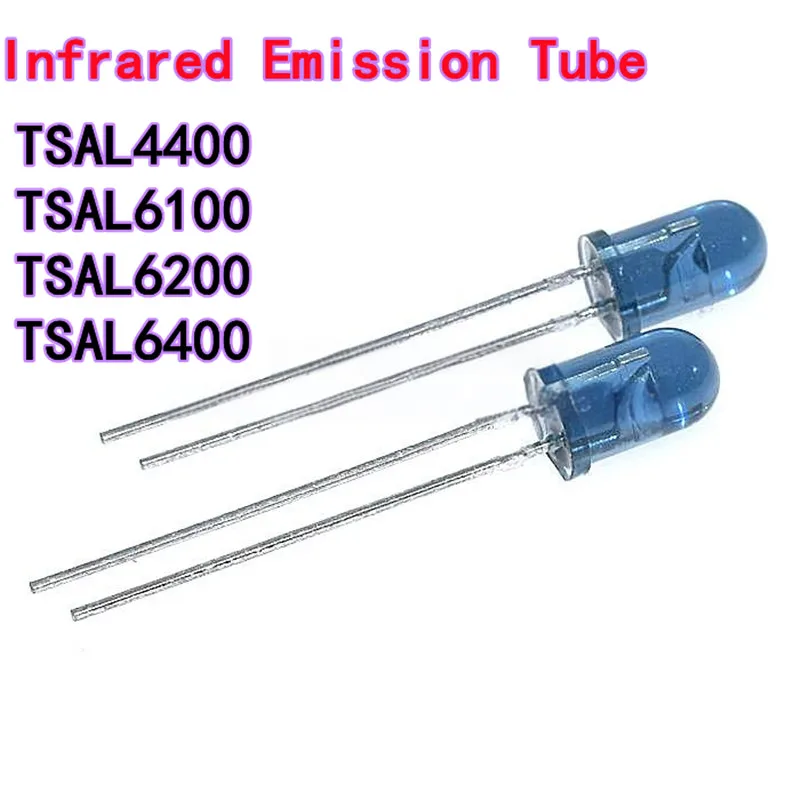 20 шт. TSAL4400 TSAL6100 TSAL6200 TSAL6400 4400 6100 6200 6400 ЭМИТТЕР ИК 3 мм 940NM 2PIN Инфракрасная излучающая трубка, диодная трубка