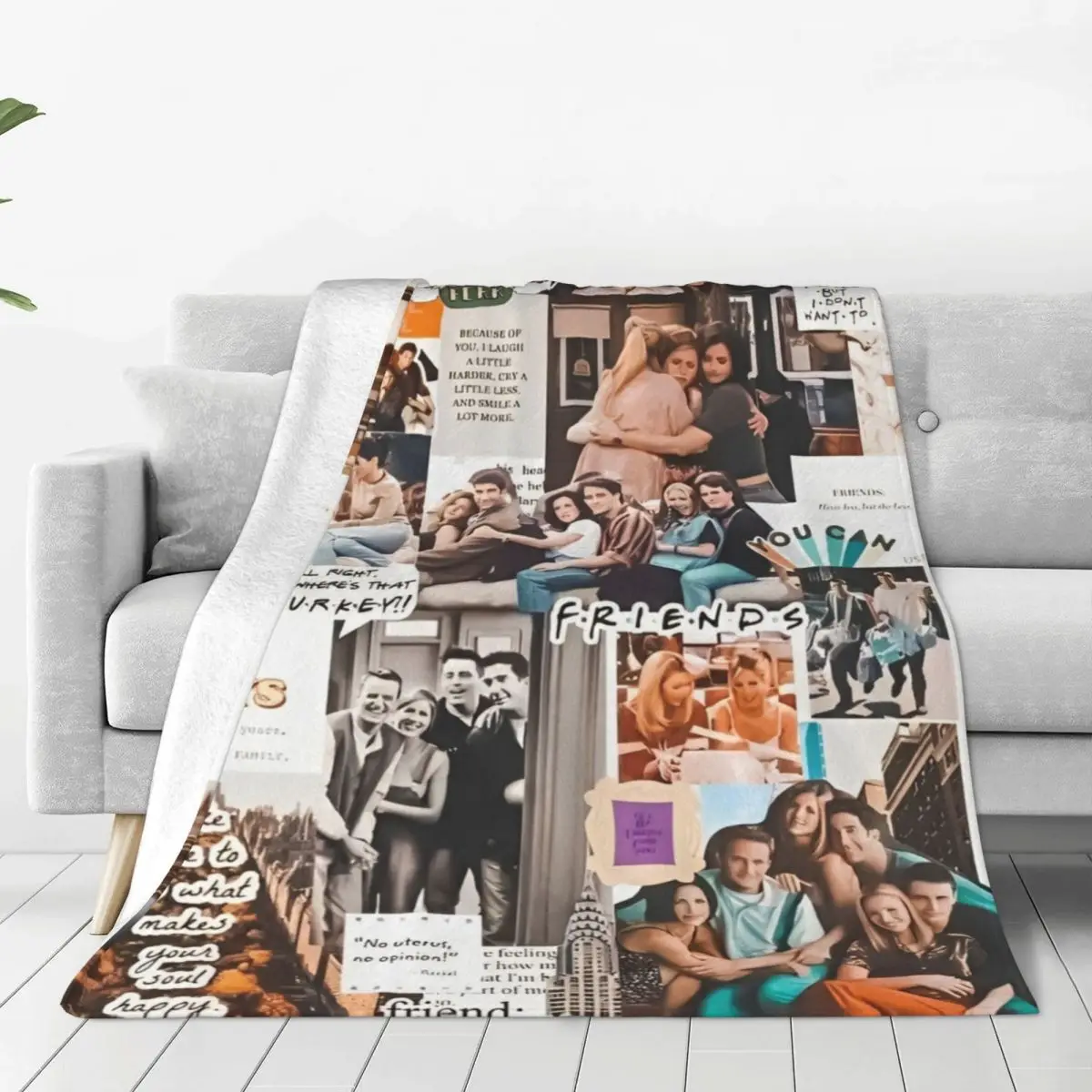 Friends The TV Series Flannel Throw Blankets American tv Show Rachel Blanket for Home Outdoor Lightweight Thin Bedroom Quilt