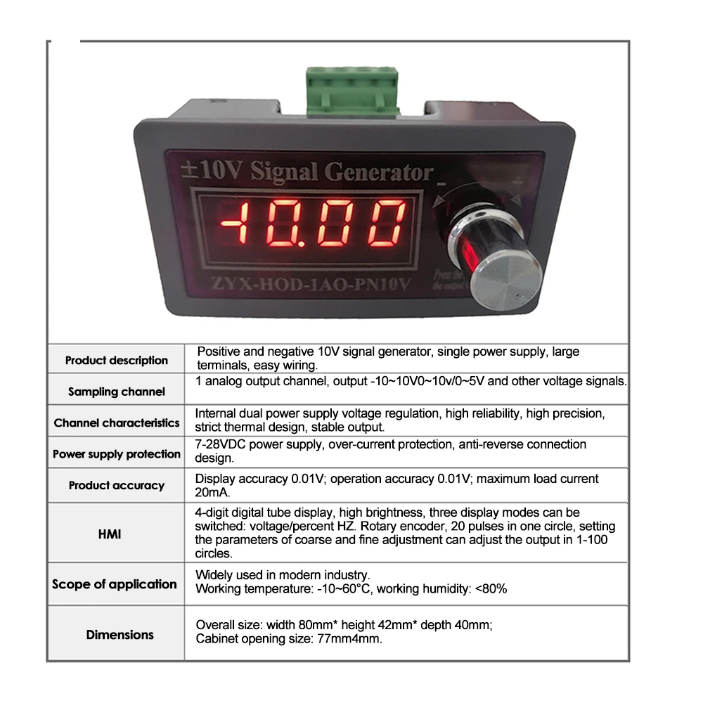 Cyfrowy 0-3.3V 0-10V regulowany źródło sygnału nadajnik Generator napięcia Plc konwersja częstotliwości serwo analogowe sterowanie