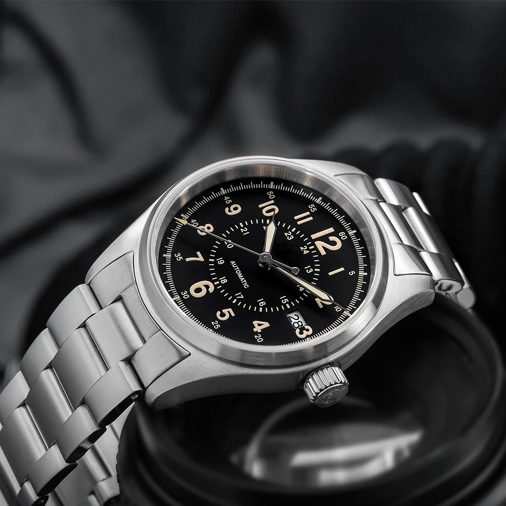ADDIESDIVE Luxus-Maßanfertigungsuhr NH35 Automatische Mechanische Uhr Saphirglas 316L Edelstahl Super Leuchtend 200m Wasserdicht