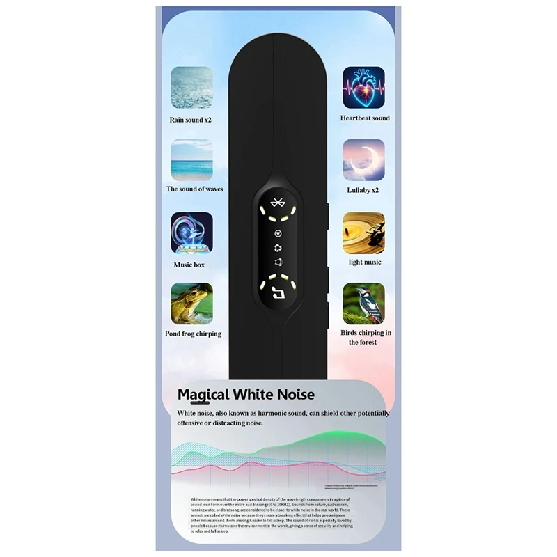 Новая беспроводная музыкальная шкатулка Suboccipital костной проводимости 5,4 Bluetooth, спящий динамик с таймером, белый шум, маленький динамик