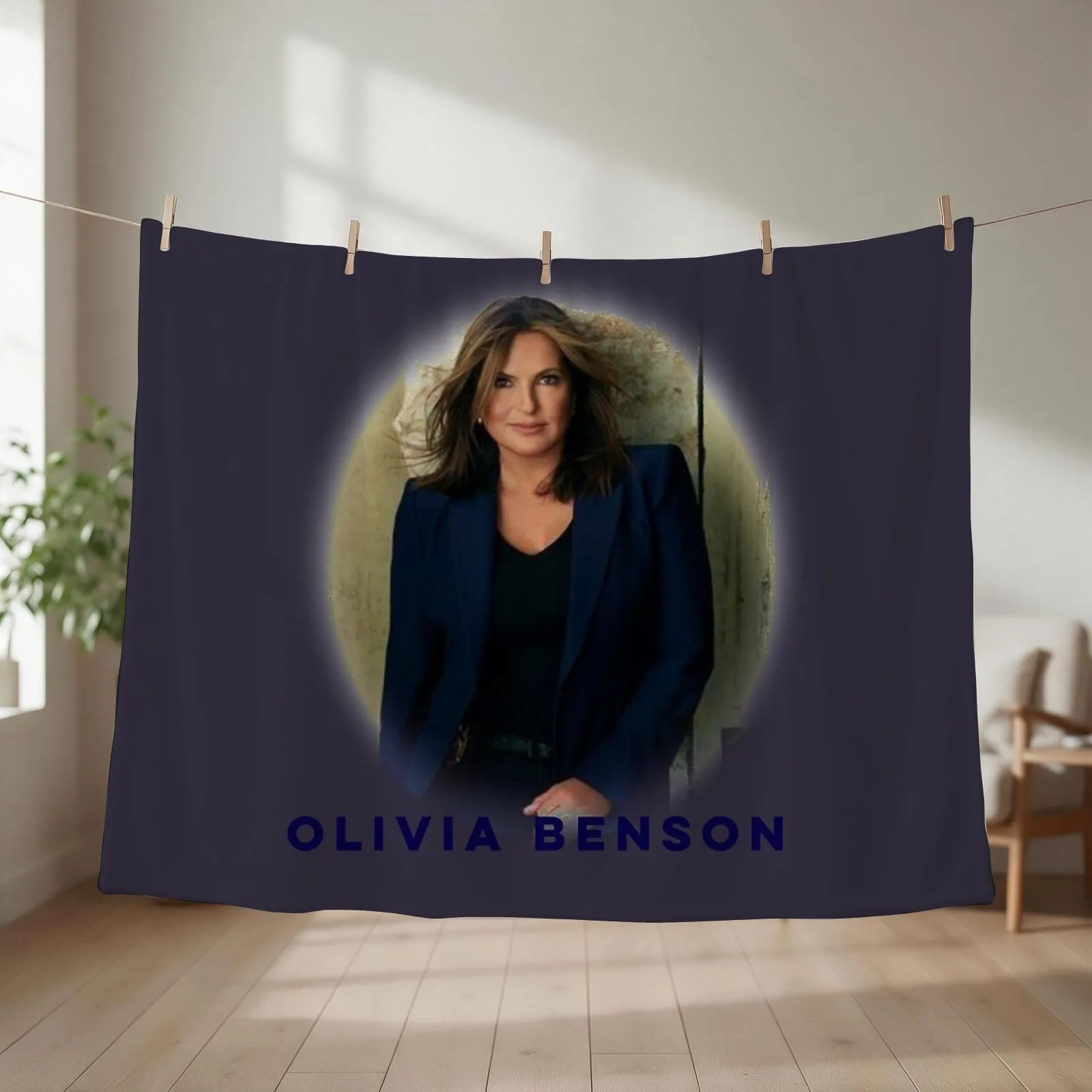 Music Vintage Olivia Benson Throw Blanket couch cozy soft plush fuzzy picnic outdoor blanket