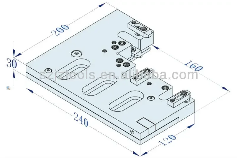 A-ONE VISE DE BANCO DE AÇO INOXIDÁVEL EDM DE CABO DE 3 eixos 3A- 210016