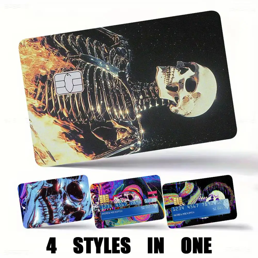 Graffiti Skeleton Cool Art-t Credit Card HD Stickers Premium matte film effectively prevents fingerprints and daily abrasion.