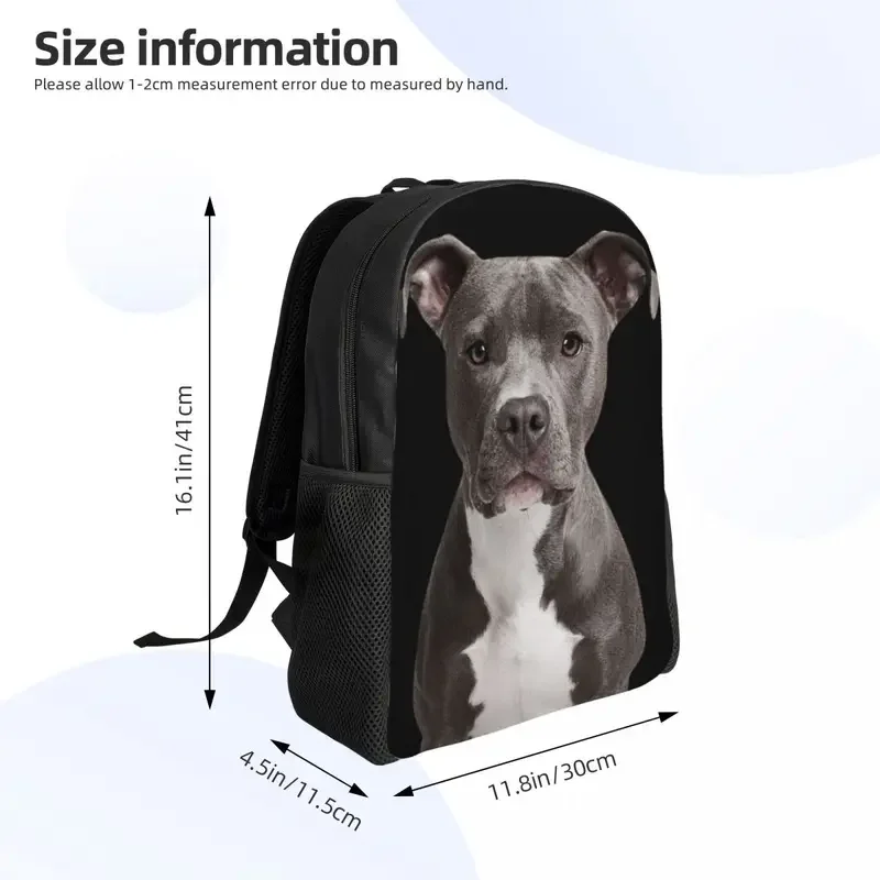 Customized American Pit Bull Terrier Backpacks for Women Men Water Resistant School College Bag Printing Bookbag