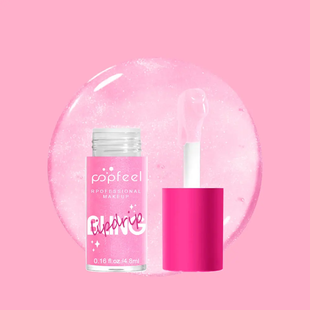 Baume à lèvres nacré scintillant à couleur changeante, brillant à lèvres hydratant semblable à un miroir avec scintillant