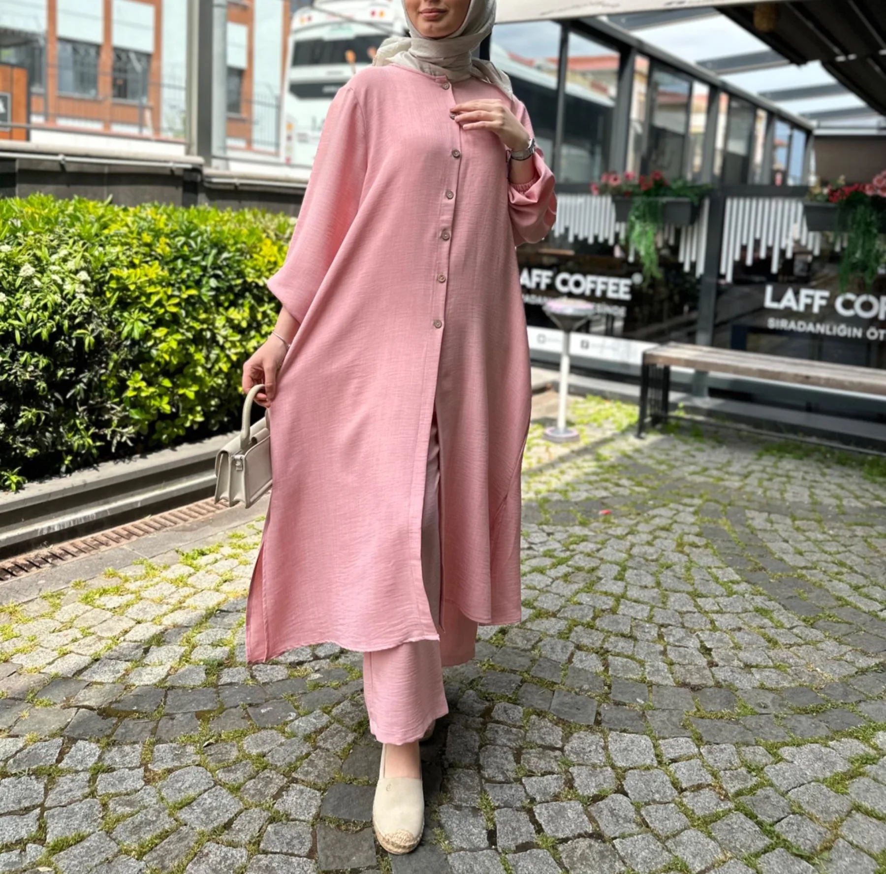 Muslim Dress Plus-size Autumn Loose Temperament Commuter Long 2-piece Set Casual Muslim Set Party Dresses for Women Abaya Caftan