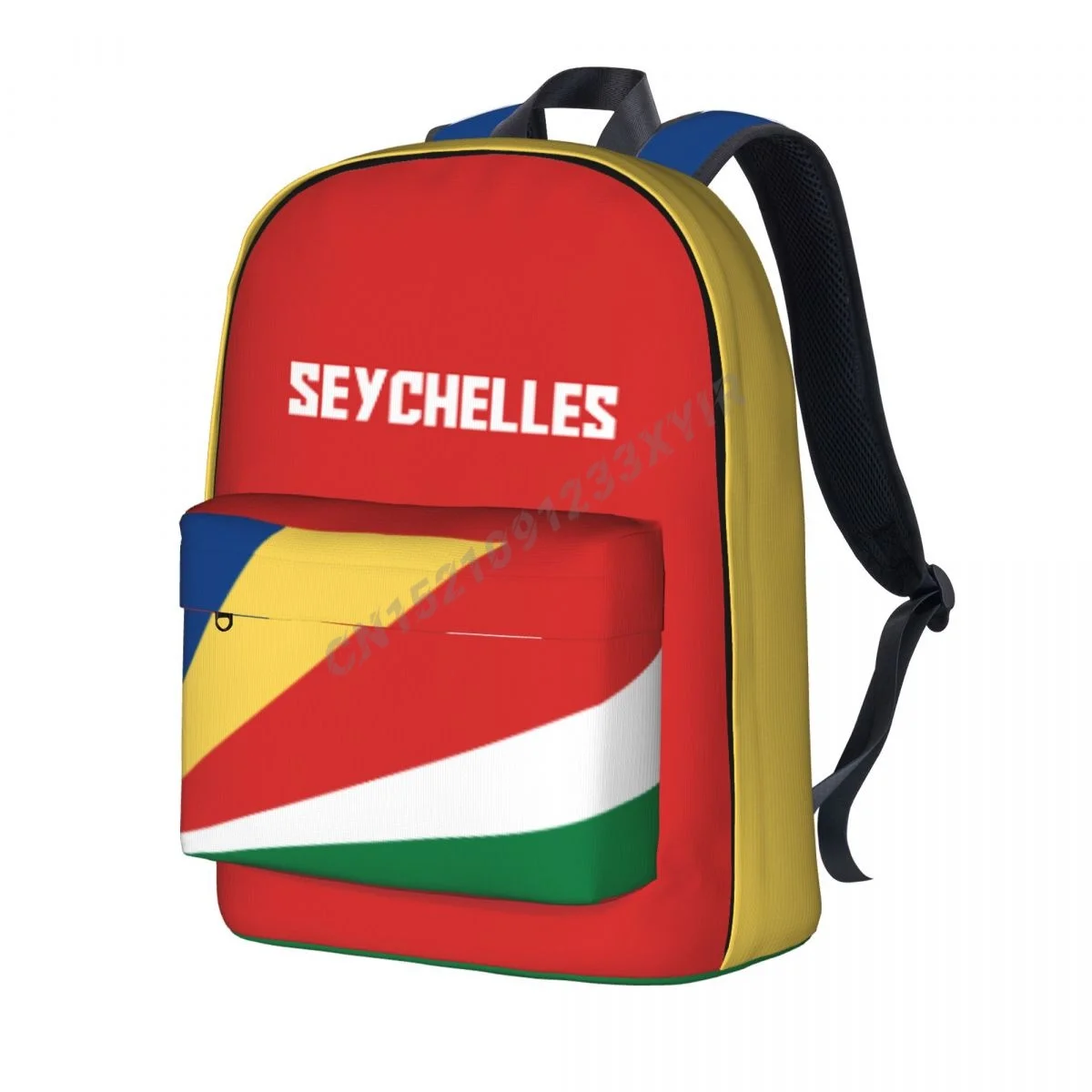 

Unisex Backpack Seychelles Flag Seychellese Stitch Schoolbag Messenger Bag Case Laptop Travel Bag Mochila Gift