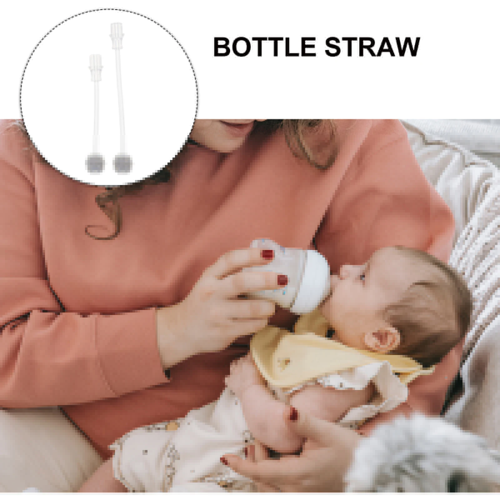

2 Pcs Silicone Straws for Baby Cups Portable Flexible Safe Infants Suckers Straw Cup Set Kitchen Bar Accessories