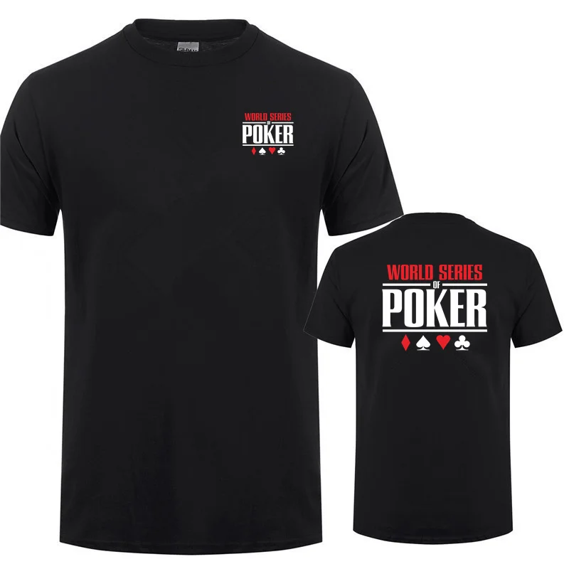 World Series of Poker T Shirts Cotton Men Summer Poker Hip Hop T-shirt Funny Tee Man T Shirt LH-463