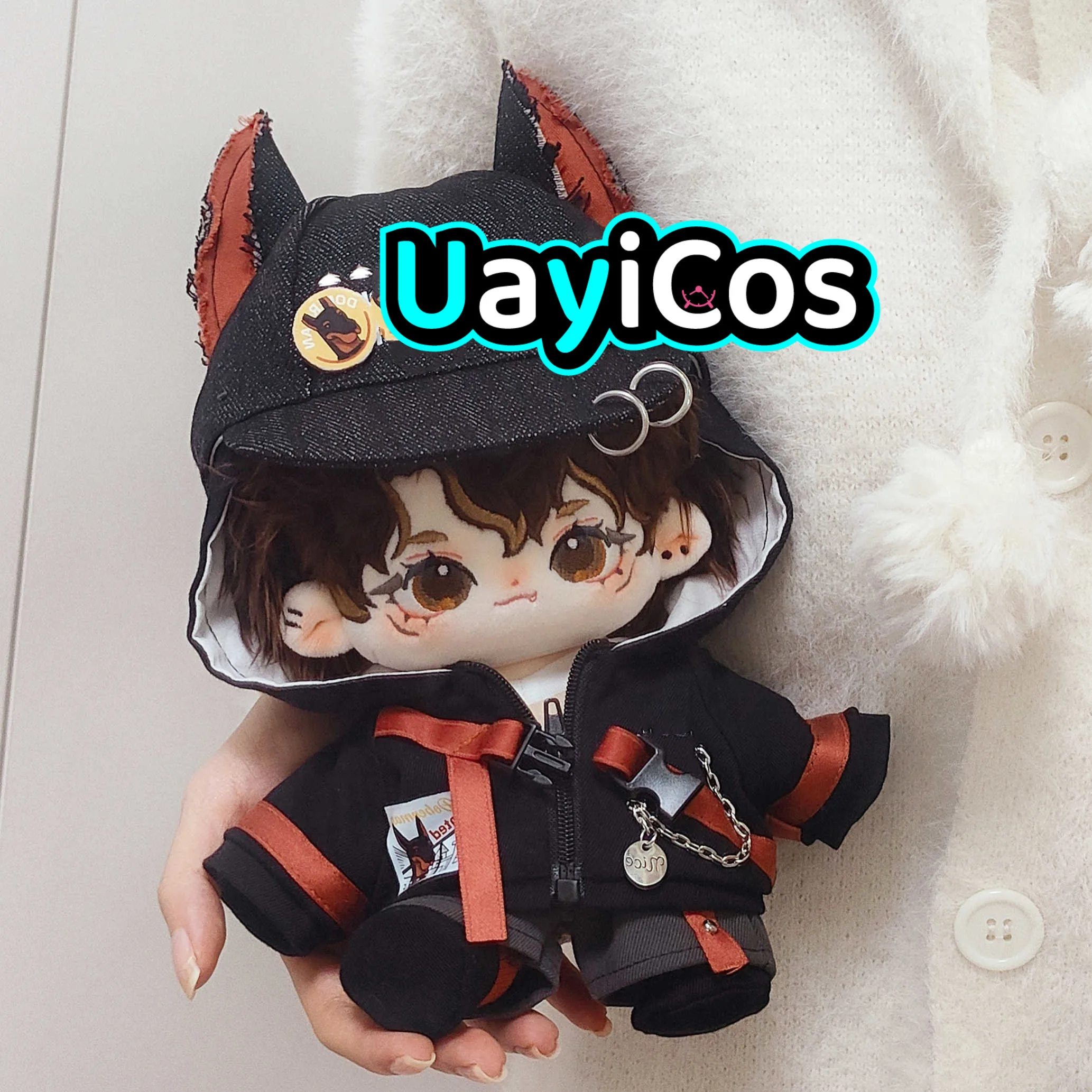 

20cm Doll Clothes Puppy Dark Cool Cute Pants Hats Suit Stuffed Plushies Plush Doll Clothes Accessories Anime Game Toy Kids Gi