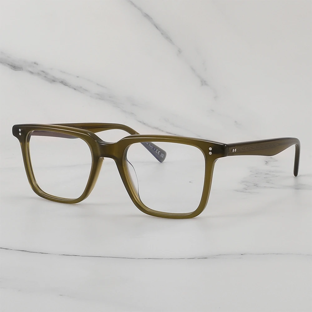 

Lachman Handmade Acetate Square Women's Eyeglass Frame Vintage OV5419U Fashion Retro optical lenses with recipe Eyewear