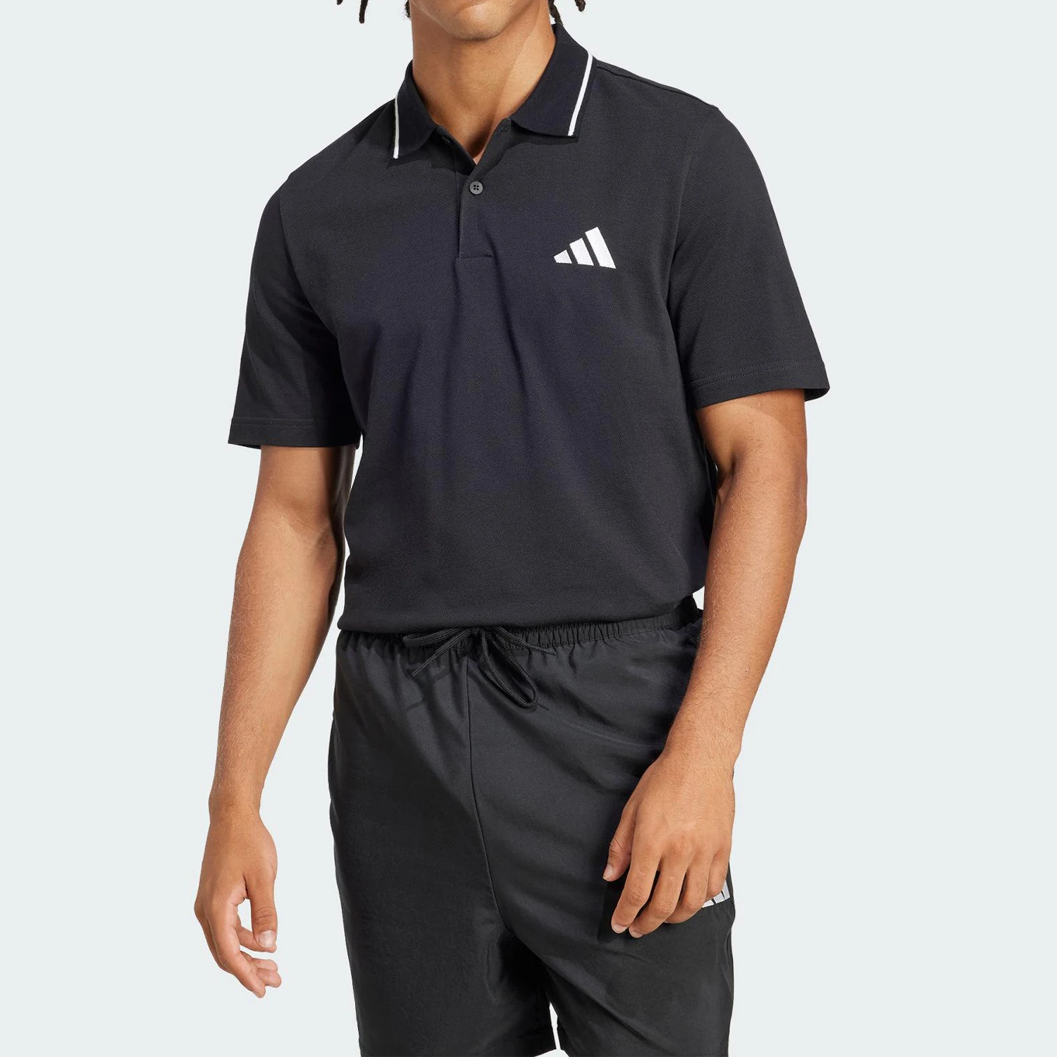 

Официальная летняя новая мужская рубашка-поло Adidas с простым отложным воротником и короткими рукавами JE9023