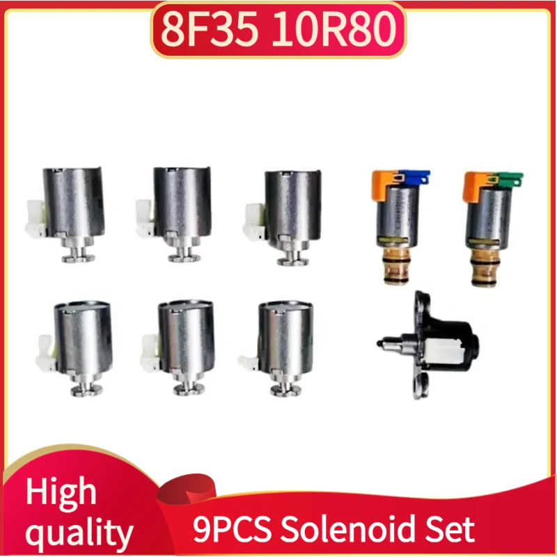 8F35 10R80 9-Piece Transmission Valve Body Solenoid Kit For 8-Speed 10-Speed AT Gearbox Repair