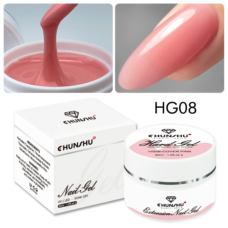 30ML harde gel voor nagelverlenging melkwit bouwer constructor gel zelfnivellerende versterking nagelgels camouflage manicure