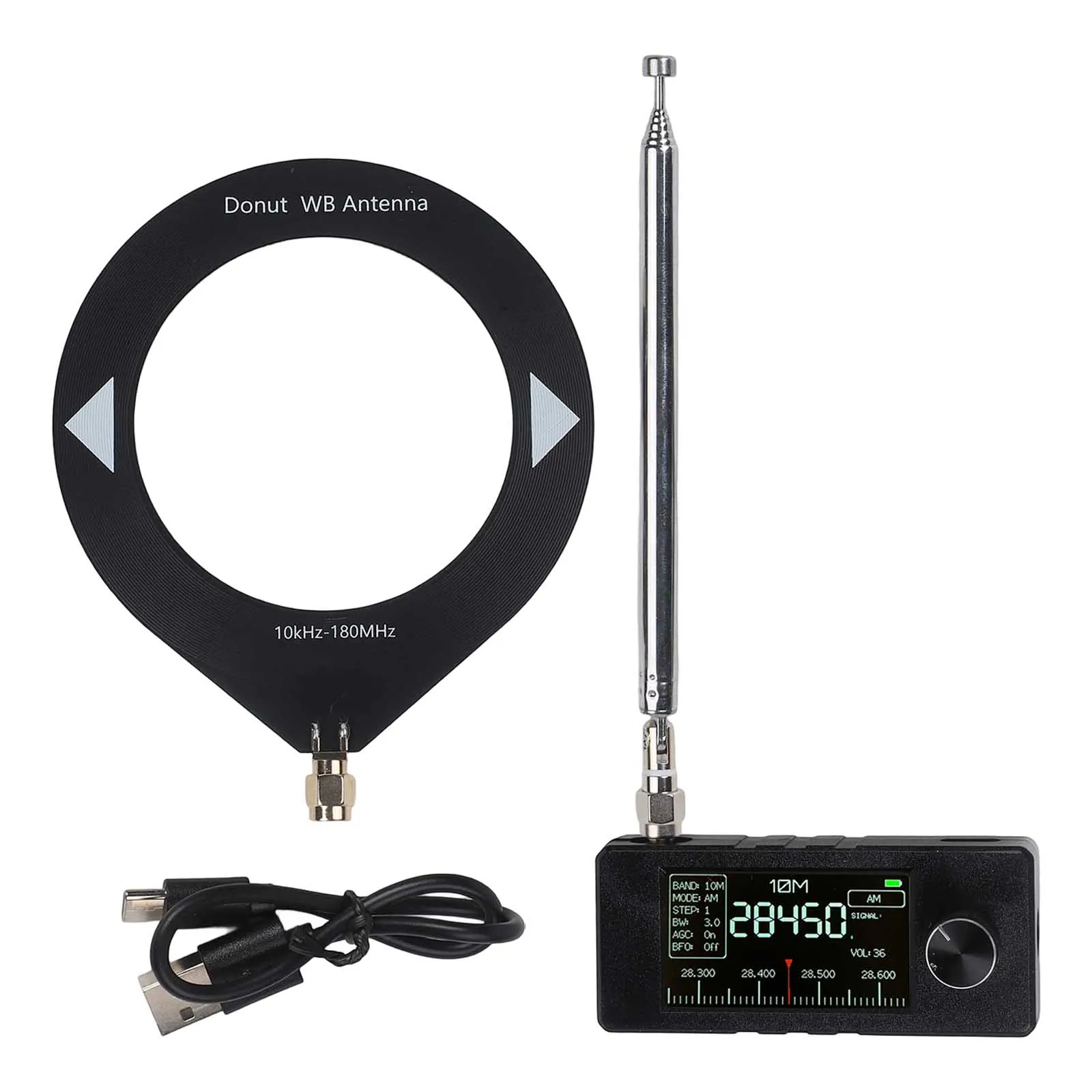 

0.5--108MHz Pocket 1.9inch SI4732 Color Screen Radio 800 MAh Receiver Mini Radio Pocket Receiver IPS Screen With Antenna