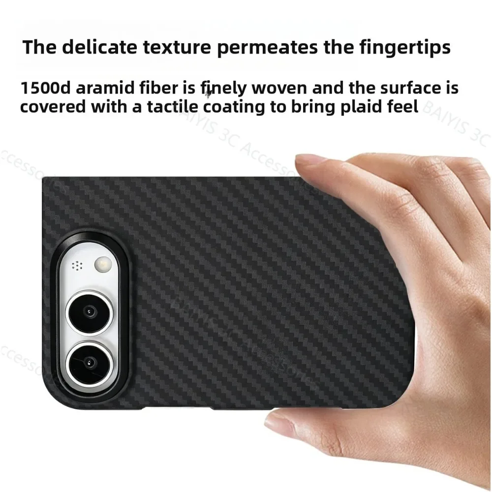 Genuine Aramid Carbon Fiber Magnetic Back Case For Apple iPhone Duo Fold Front Cover For Magsafe Ultra Thin Lightweight Cover