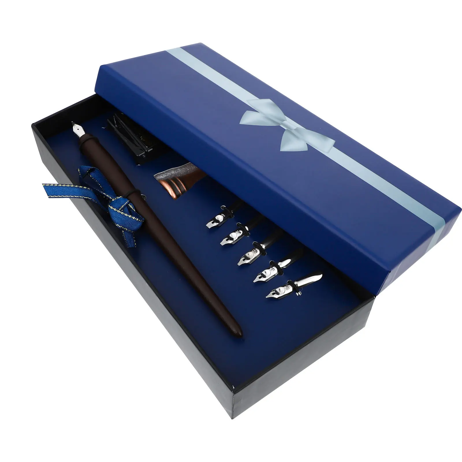 

1 set 1 Set Retro Dip Pen Ink Set Replacement Nibs Art Craft Drawing Gift Box Wedding Birthday Gift Fountain Pen Kit Calligraphy