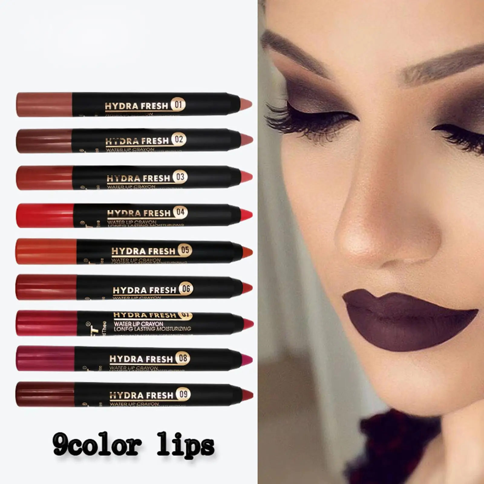 19 Colors Nude Lip Stick Matte Lipstick Bulk Wholesale Waterproof Pink Brown Korean Makeup Lipstick Crayon Pigments Lip Pencil