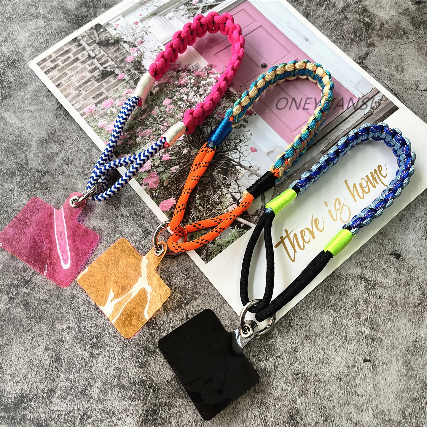 

Cellular Pendant Colorful Cord for Mobile Phone Strap Charm With Patch Bracelet Telephone Anti-lost Smartphone Strap Accessories