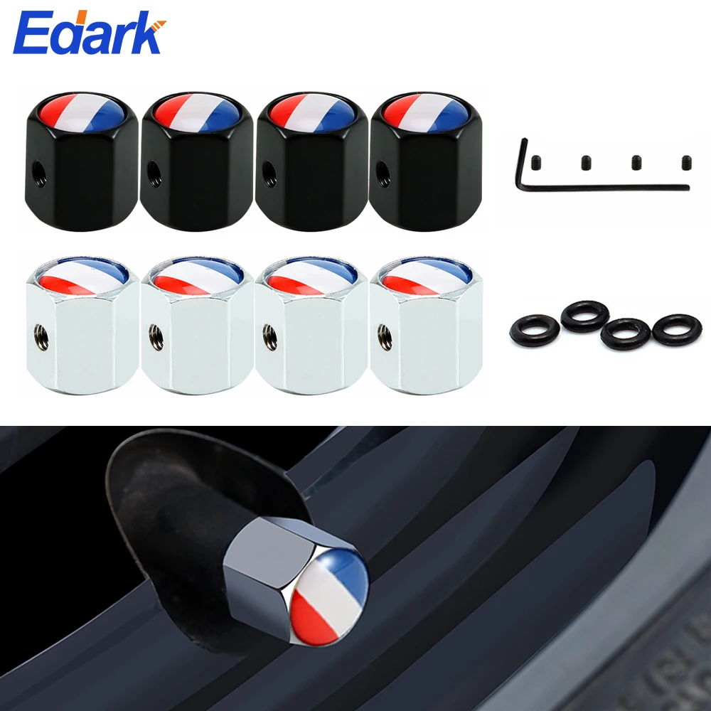 

1 Set France Flag Logo Anti-theft Valve Caps Car Wheel Tire Stem Air Caps Auto Styling for Car,SUV,Bike,Bicycle,Truck,Motorcycle