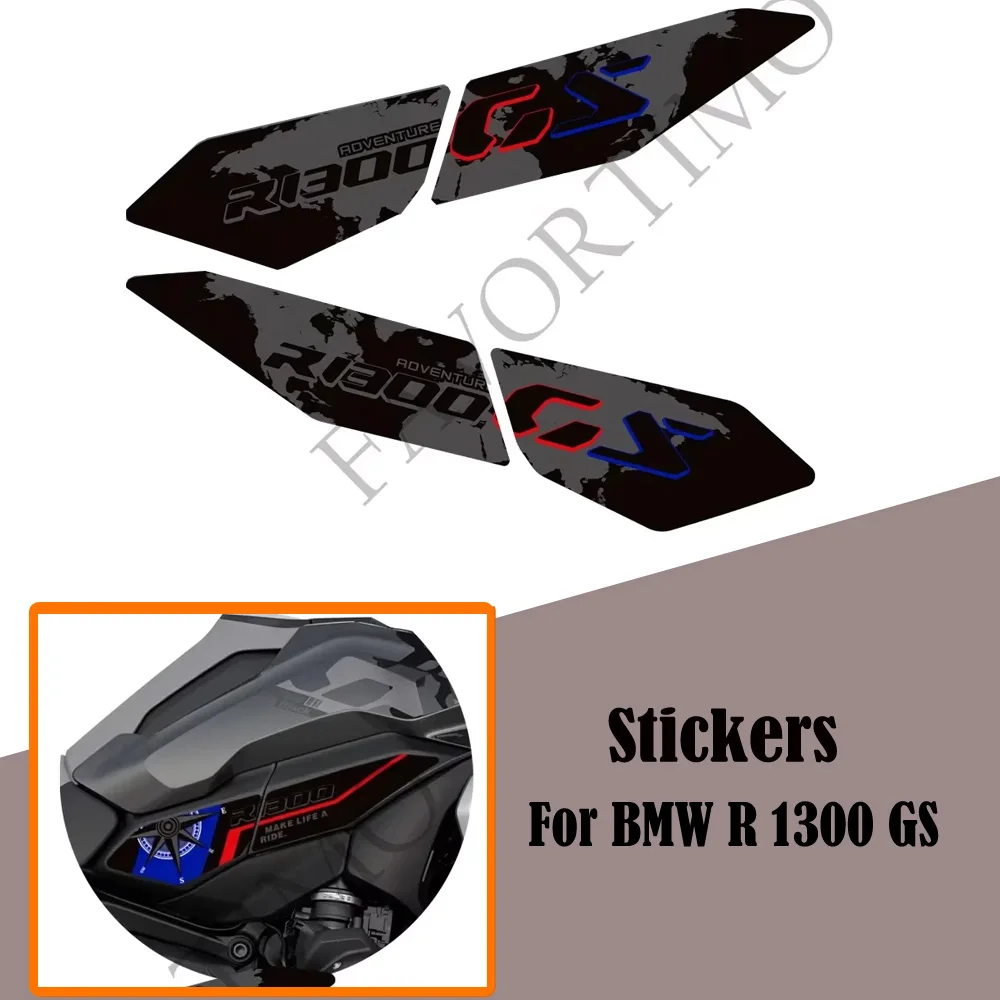 

New Motorcycle Fuel Tank Pad Sticker Beak Front Fender Protector Decal For BMW R 1300 GS 1300GS ADV Adventure 2023 2024