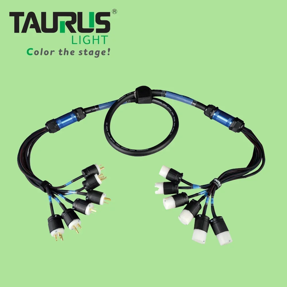 2026 2024 كابل اندلاع جديد مخصص 6 طرق إلى موصل اديسون/CEE/كابل سبليت Powercon #3