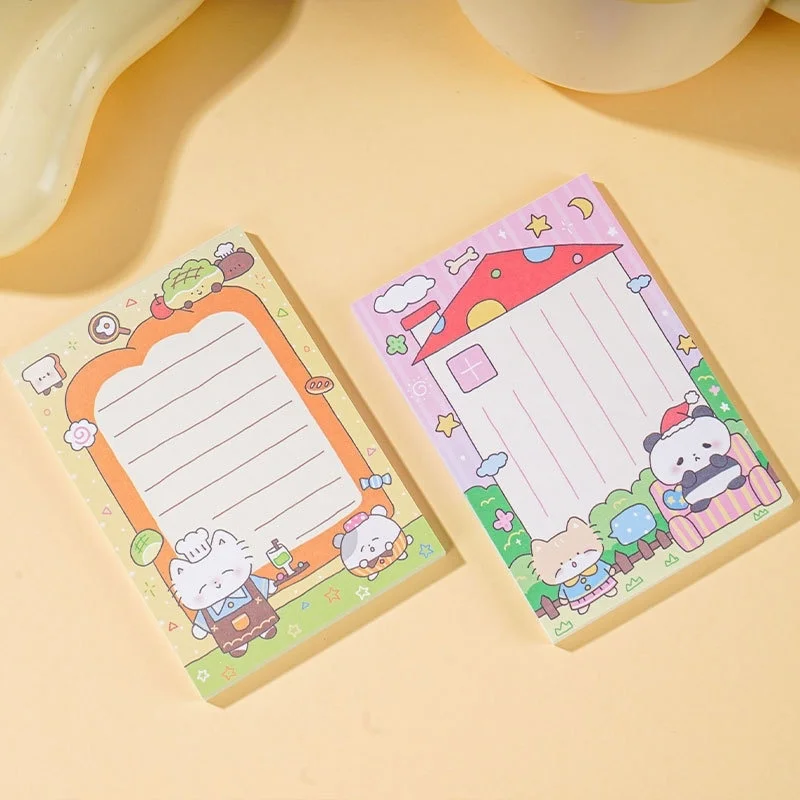 24pcs/lot Kawaii Cat Panda Memo Pad Cute N Times Stationery Label Notepad Bookmark Post School Supplies