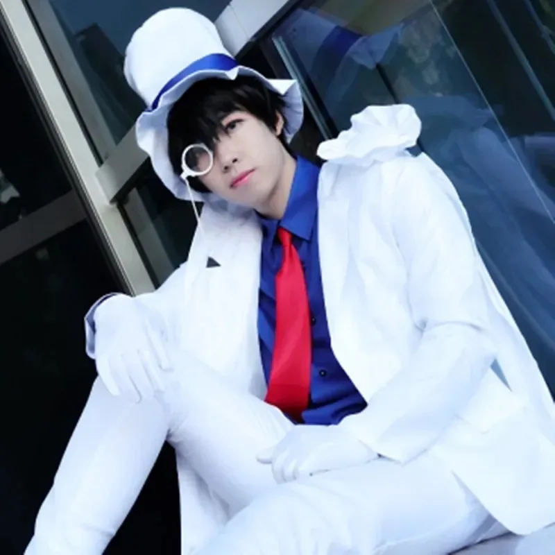 أزياء أنيمي المحقق كونان 7/الكثير ماجيك كايتو التأثيرية للبالغين والأطفال أطقم زي حفلات الهالوين اللص الوهمي