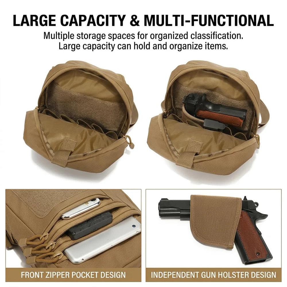 Tas Pistol Taktis, Sarung Pist - Edc Concealed Carry Sling Bag ulasan dan harga