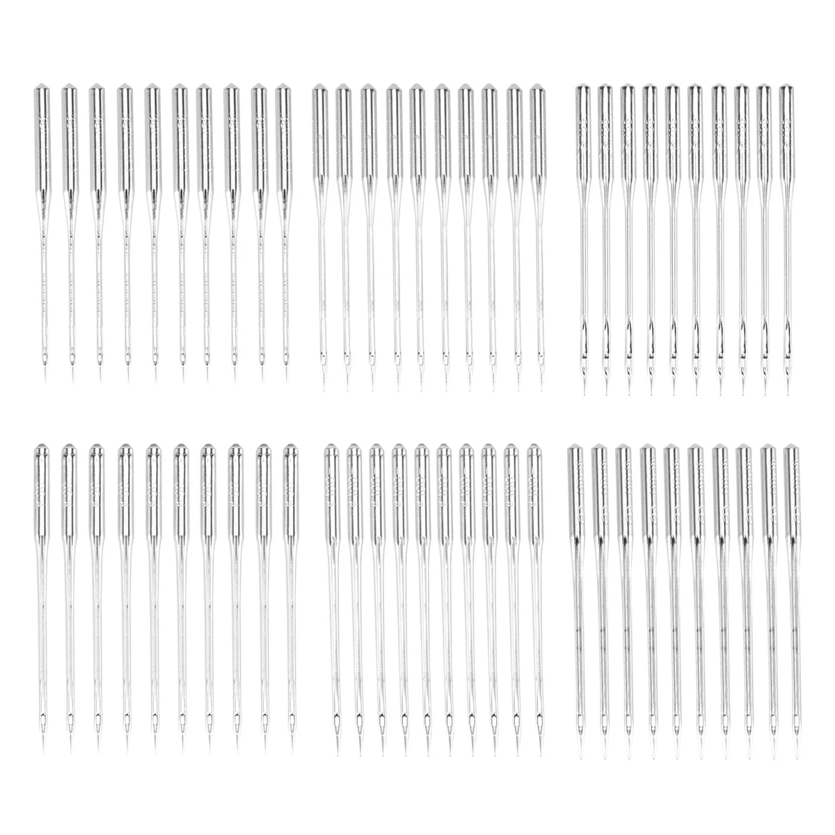 Sewing Machine Needles, 60Pcs Universal Ballpoint Sewing Machine Needles Sewing Machine Accessories for Denim Jeans