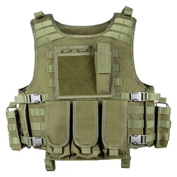 Military Equipment Tactical Outdoor Hunting Buckle Molle Vest Army Shooting Body Armor Police Training Combat Protective Vest