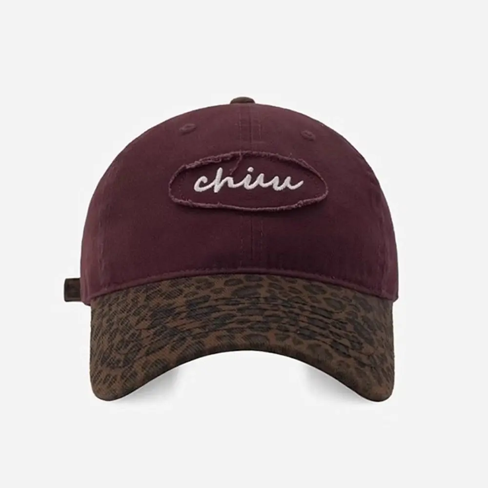 

Retro Adjustable Leopard Baseball Hat Cotton Sunshade Embroidered Baseball Cap Hip Hop Casual Y2k Peaked Cap Girls