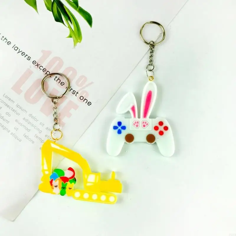 

H9ED Silicone Mold Game Handle Keychain Mould With Hole Keyring Pendant DIY Craft
