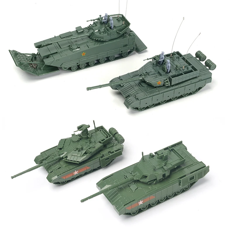 1/72 T-90MS T-14 Tank Military Model ZTL11 Armoured Vehicle PGZ-04A Self-propelled Antiaircraft Gun Truck  Puzzle Building Toys