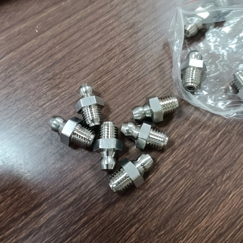 25Pcs 304 stainless steel grease nipple thickened excavator M6M8m10 oil gun 45 elbow 90 degree bearing accessory tool