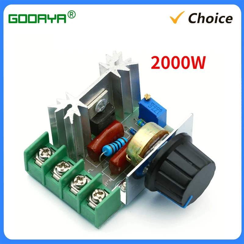 Novo módulo de led interruptor dimmer 220v regulador de tensão 2000w controlador de velocidade scr retificador termostato para lâmpada led luz de tira led