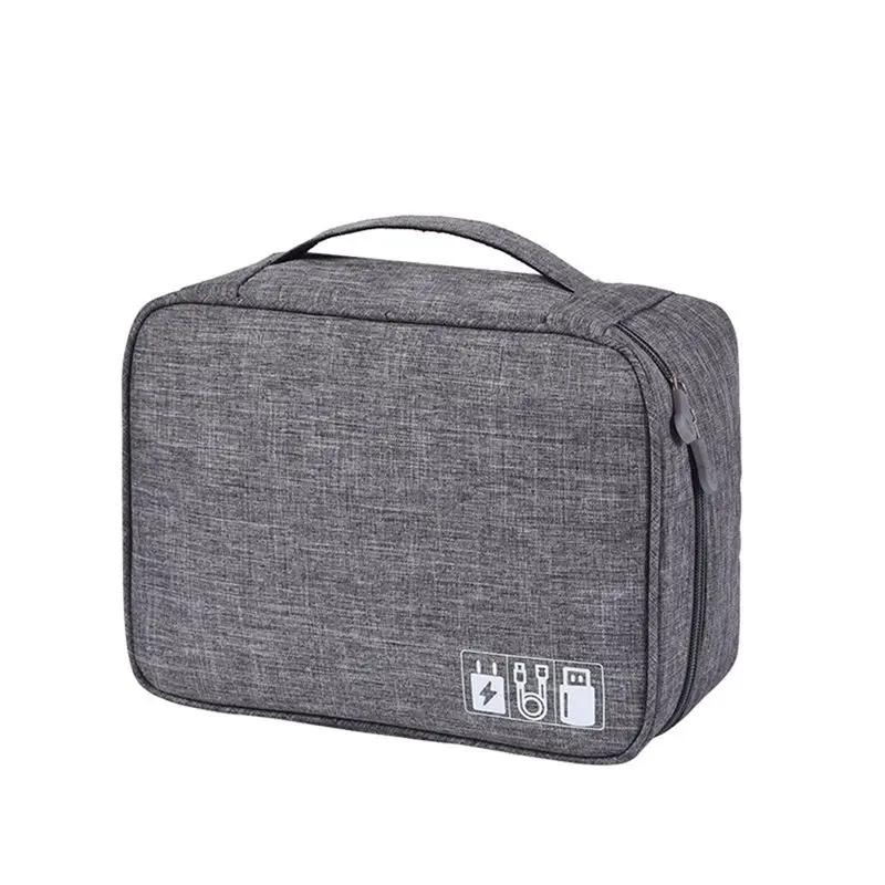 【ELEVATE LIFE】2PCS Cable Storage Bag Waterproof Digital Electronic Organizer Travel Cable Bag Portable USB Data Line Storage,A A