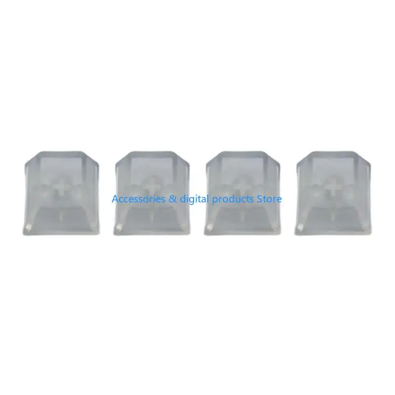 77JD 4Pcs Blank Crystal Transparent Keycap Profile Keycap Replacement Part