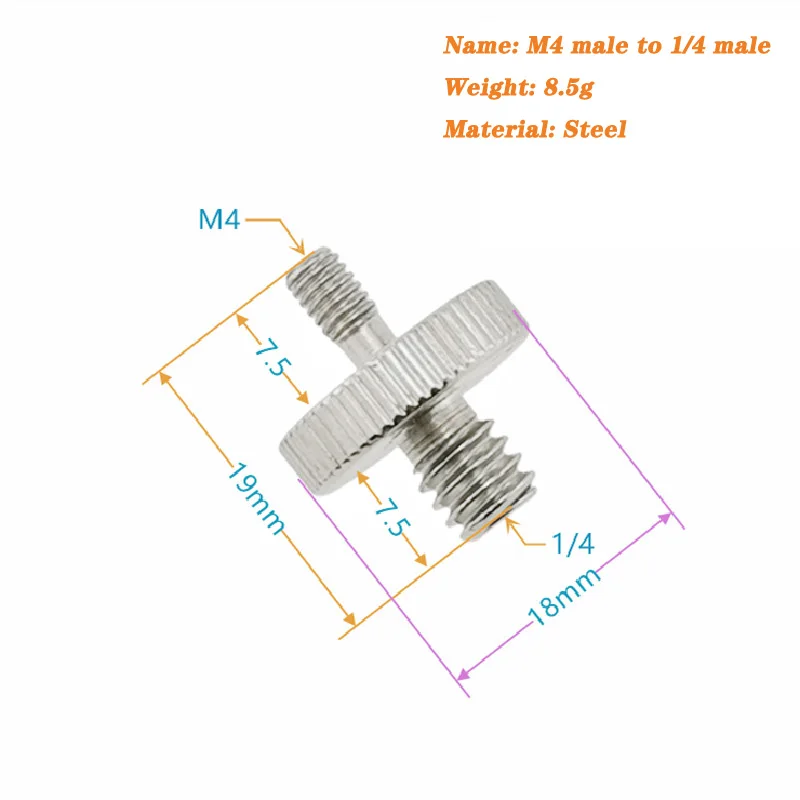 1ชิ้นอุปกรณ์เสริมกล้อง1/4 1/4 1/4 3/8 3/8 3/8อะแดปเตอร์สกรูเกลียวโลหะสำหรับกล้องขาตั้งกล้องขาตั้งอุปกรณ์เสริม SLR