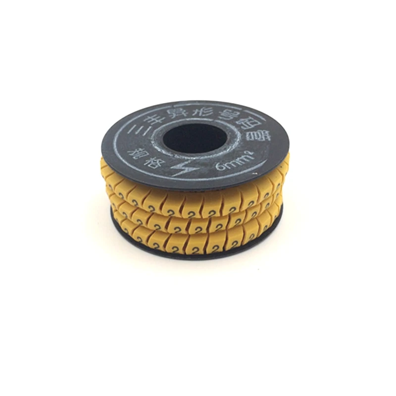 Cable Marker Mark Tube 1-6mm²  Square Digital (0-9) a box of 10 Volumes