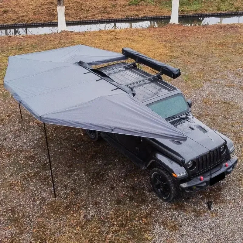 Made in China 270 degree freestanding LED awning passenger side L-shape for Self-driving tour