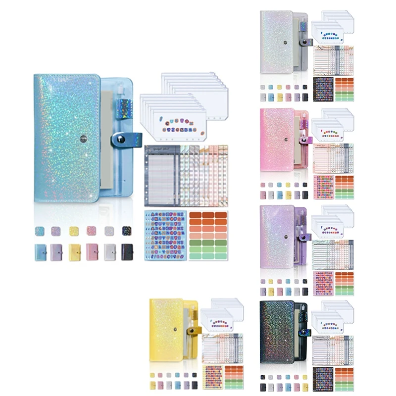 A6ผู้จัดระบบเงินสำหรับงบประมาณเงินสดของ A6แฟ้มวางแผนงบประมาณพร้อมซองซิปซองจดหมายเงินสดสำหรับการจัดทำงบประมาณ