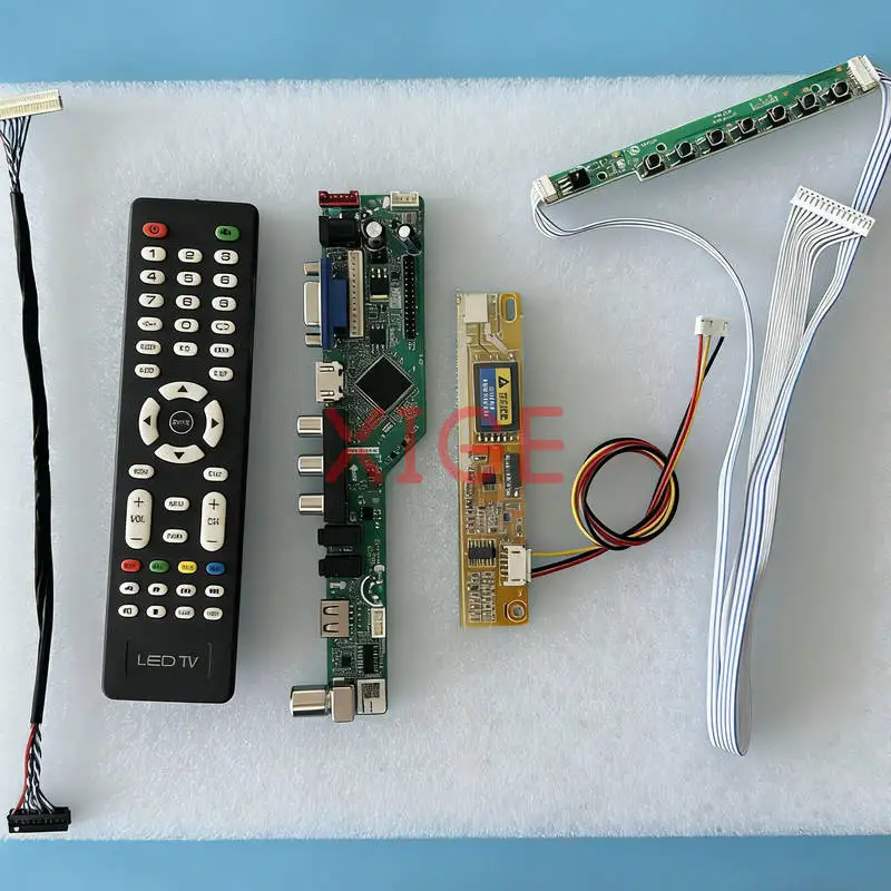 

Для B141XG09 B141XG05 B141XG08 B141XG13 комплект платы контроллера привода экрана DIY 1024x768 1024*768 30Pin LVDS USB + AV + VGA + HDMI 1CCFL