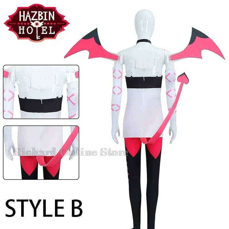 EE01 هازبين هيلوفا ماي داي كوسبلاي فندق بوس فيروسيكا ماي داي أزياء تنكرية للنساء دبوس شعر أنيمي الدعامة الهالوين الشيطانة Co & 0Ww