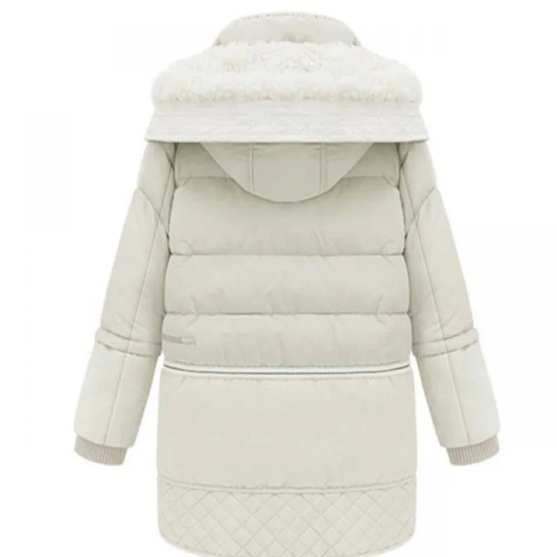 Winter Thickened Down Padded Jacket Women's Mid-length 2022 Trend Winter Chic Lamb Wool Coat Women