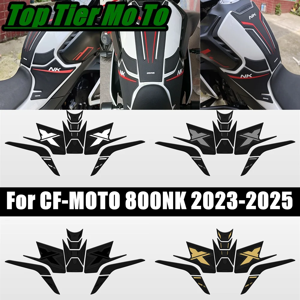 Protector Anti Slip Tank Pad Sticker Fishbone patch Gas Knee Grip Traction Side Pad 3M Decal New Fit For CF-MOTO 800NK 2023-2025