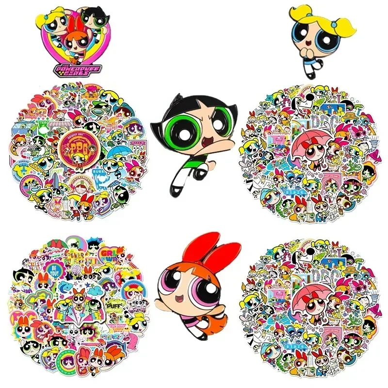 The Powerpuff Girls Animation Graffiti Stickers 10/30/50Pcs Children\'s gift Phone/Laptop/Car Waterproof Stickers DIY decorative